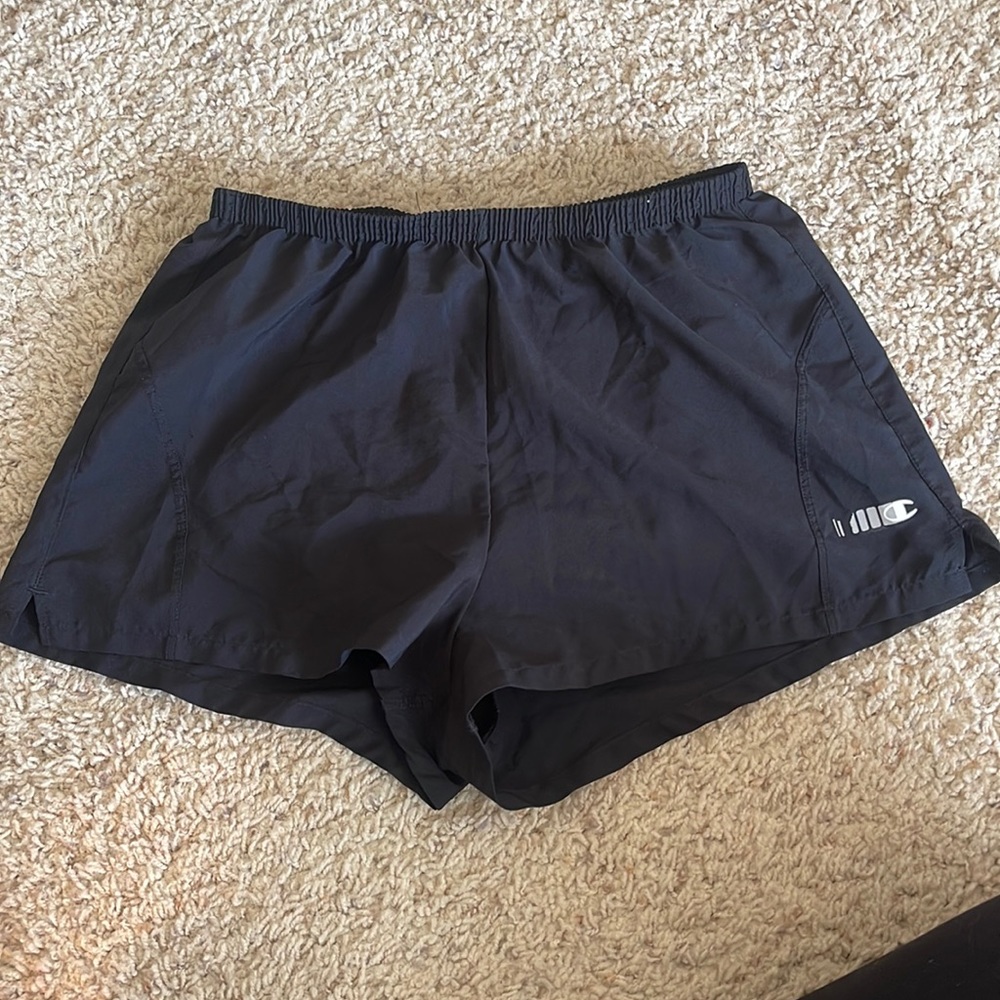 black athletic shorts